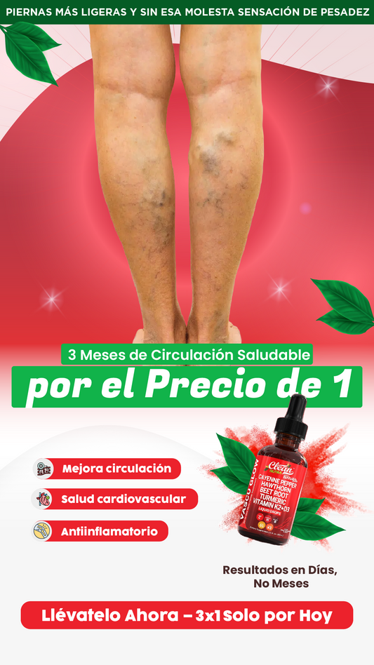 Vascu glow| Circulación fuerte, bienestar multiplicado.